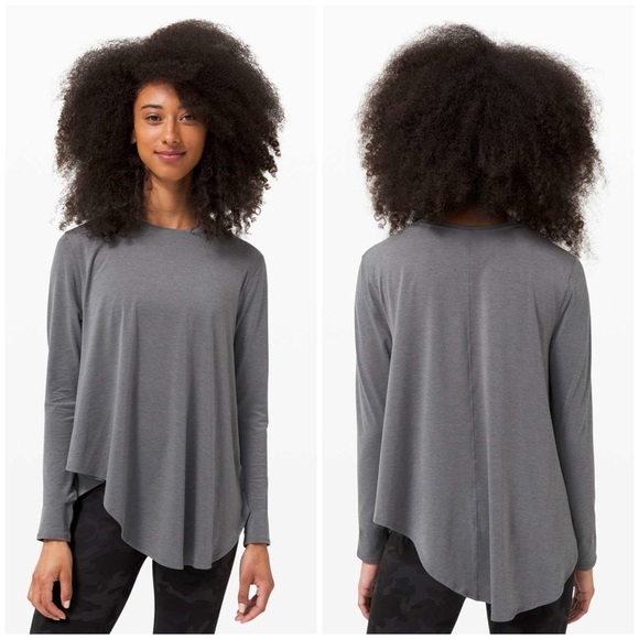Lululemon Lifted Balance Long Sleeve Heathered Titanium - Picture 1 of 16